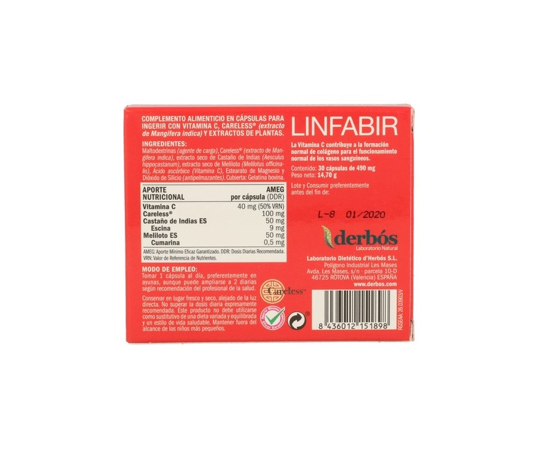 Linfabir 30 cápsulas Derbós