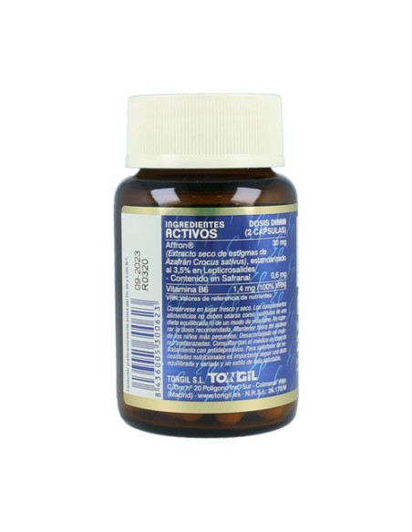 Azafrán 2% safranal 40 cápsulas vegetales de 450.7 mg Estado Puro