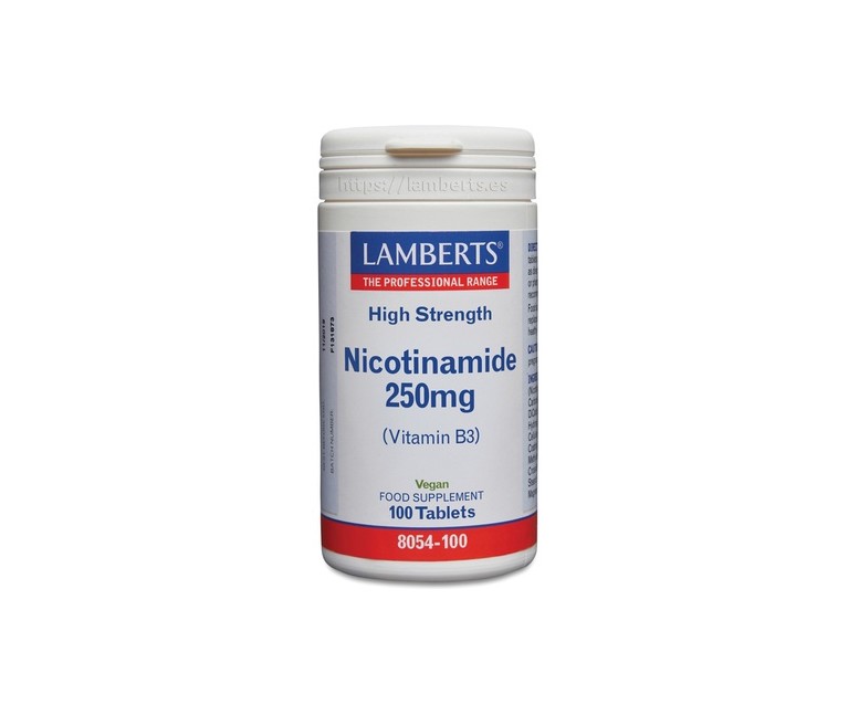 Nicotinamida 250mg (vitamina B3) 100 tabletas Lamberts