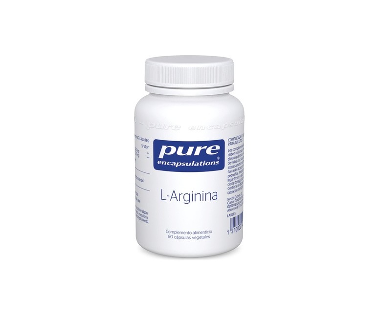 L-Arginina 60 cápsulas vegetales Pure Encapsulations