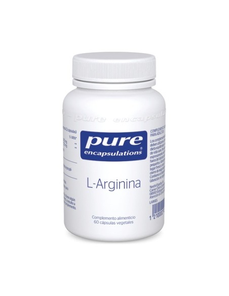 L-Arginina 60 cápsulas vegetales Pure Encapsulations