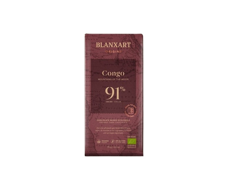Chocolate negro Congo 91% Eco 80 g Blanxart