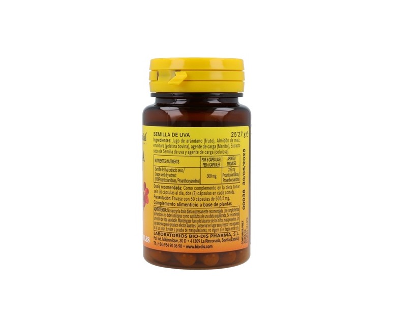 Resveratrol (Semilla de Uva) 50 cápsulas de 50mg Nature essential