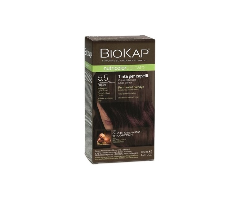 Tinte Nutricolor Delicato Castaño Claro Caoba 5.5 140 ml (Castaño claro) Biokap