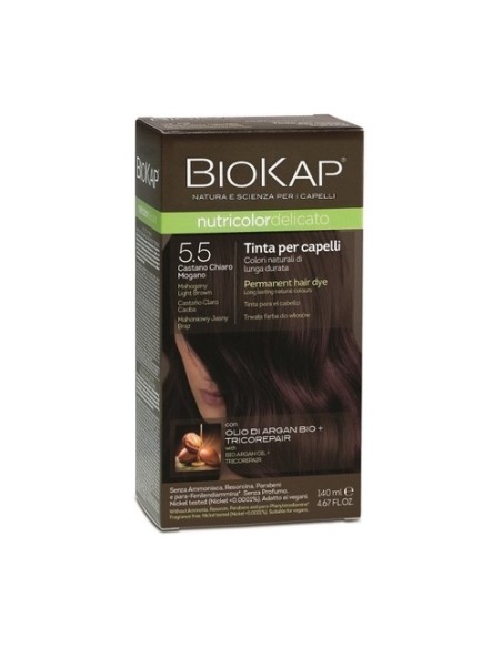 Tinte Nutricolor Delicato Castaño Claro Caoba 5.5 140 ml (Castaño claro) Biokap