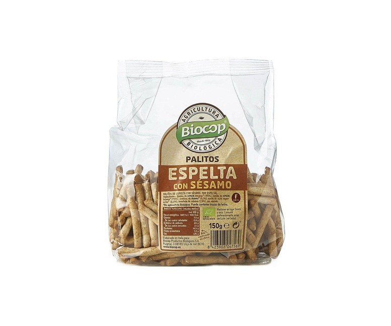Palitos de Espelta con Sésamo 150 g Biocop