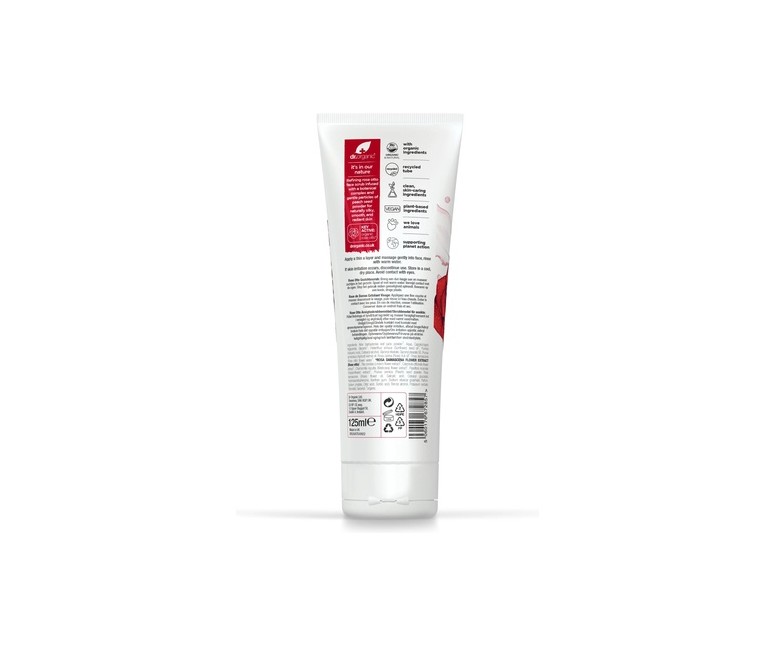 Exfoliante facial Rosa Damascena - piel madura 125 ml de crema Dr. Organic