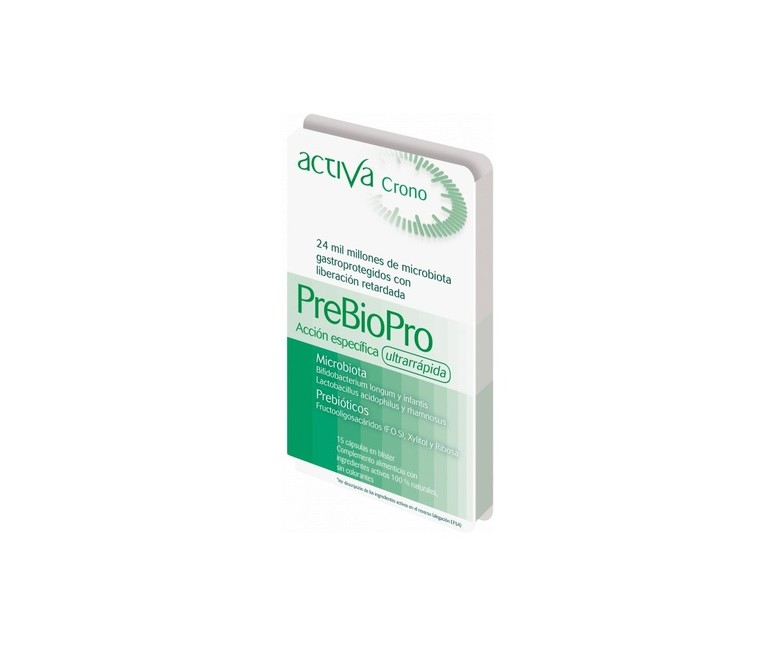 Crono prebiopro 15 cápsulas vegetales Activa