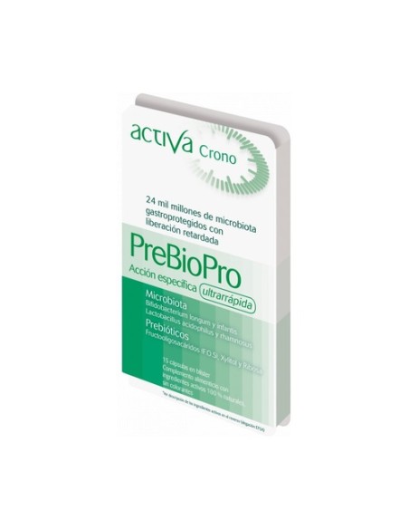 Crono prebiopro 15 cápsulas vegetales Activa