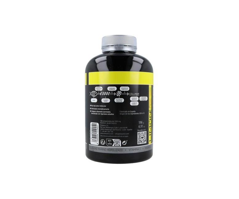 Collmar colágeno marino con magnesio (sabor limón) 180 comprimidos (Limón) Drasanvi