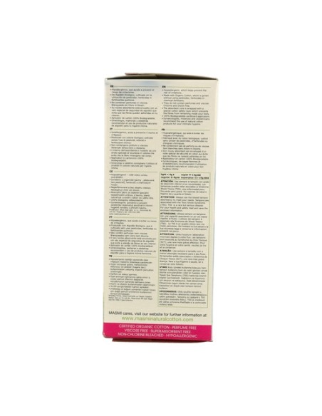 Tampones Light 18 unidades Masmi Natural Cotton