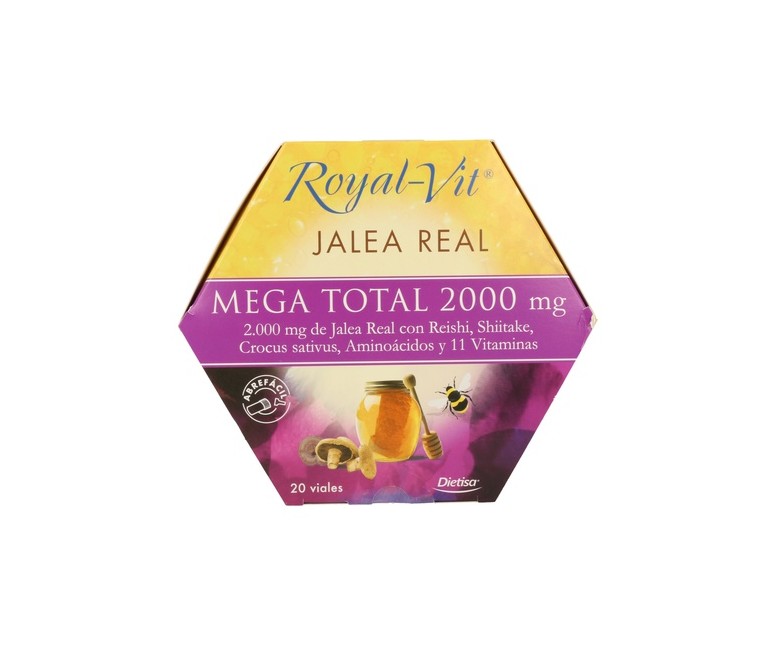 Royal Vit Mega Total Jalea Real 20 ampollas de 2000mg Dietisa