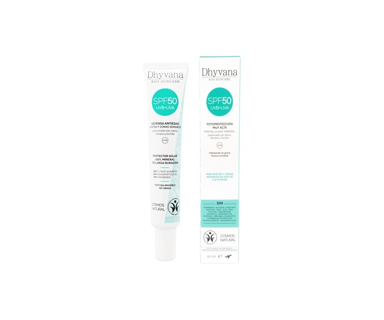 Protector solar SPF 50 50 ml de crema Dhyvana