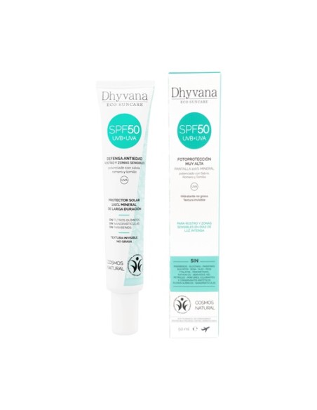 Protector solar SPF 50 50 ml de crema Dhyvana