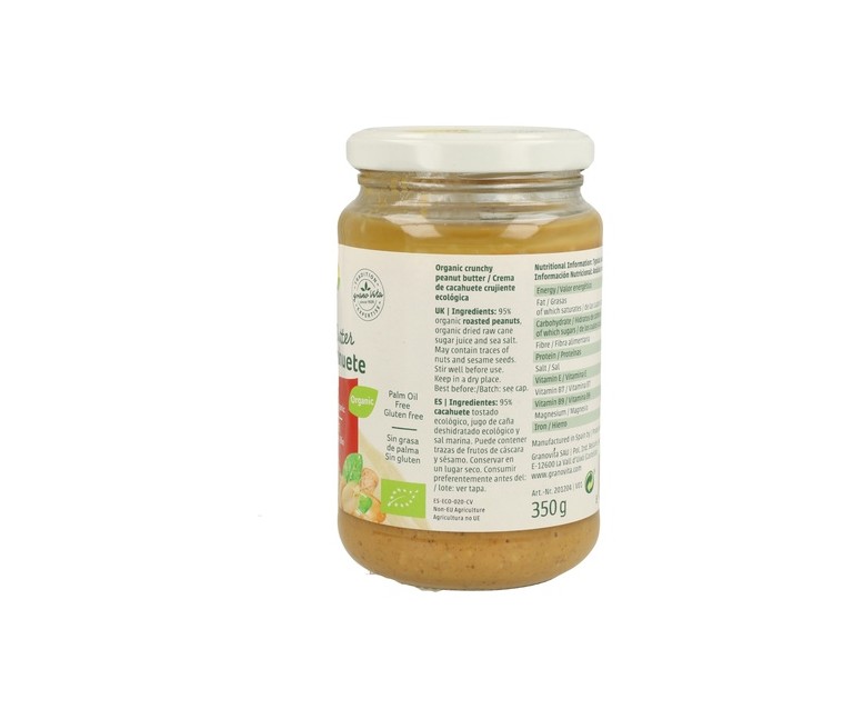 Crema de Cacahuete Crunchy 350 g Granovita
