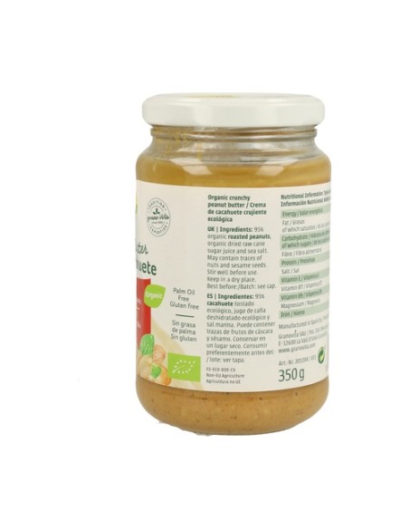 Crema de Cacahuete Crunchy 350 g Granovita