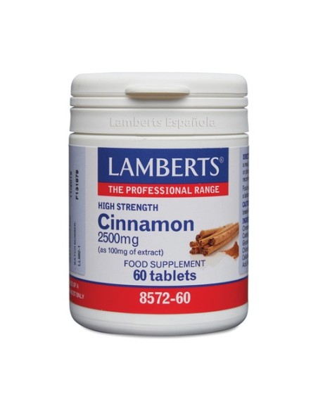 Canela 60 tabletas de 2500mg Lamberts