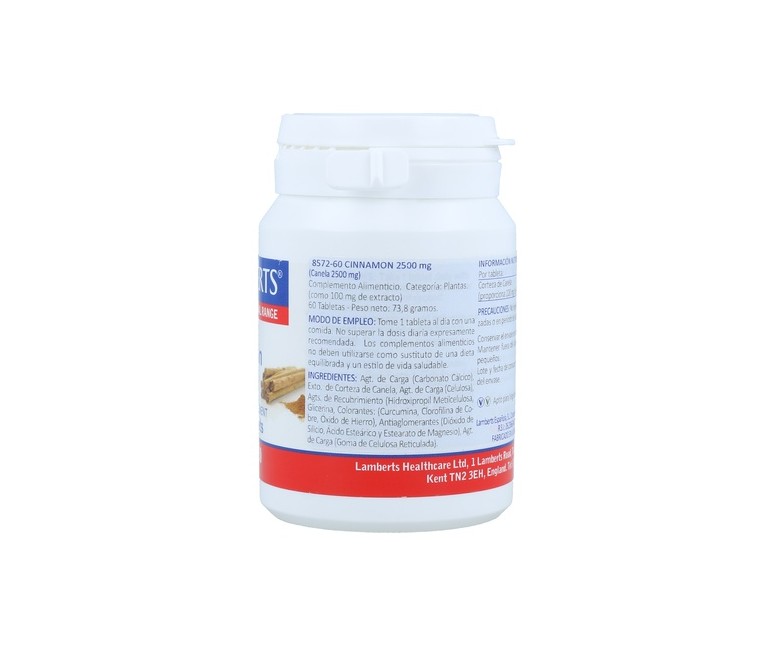 Canela 60 tabletas de 2500mg Lamberts