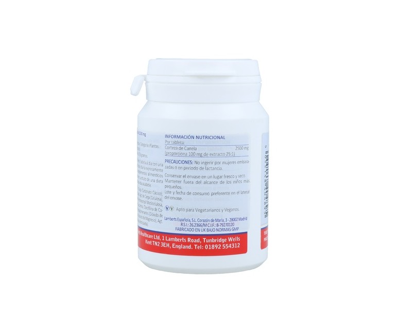 Canela 60 tabletas de 2500mg Lamberts