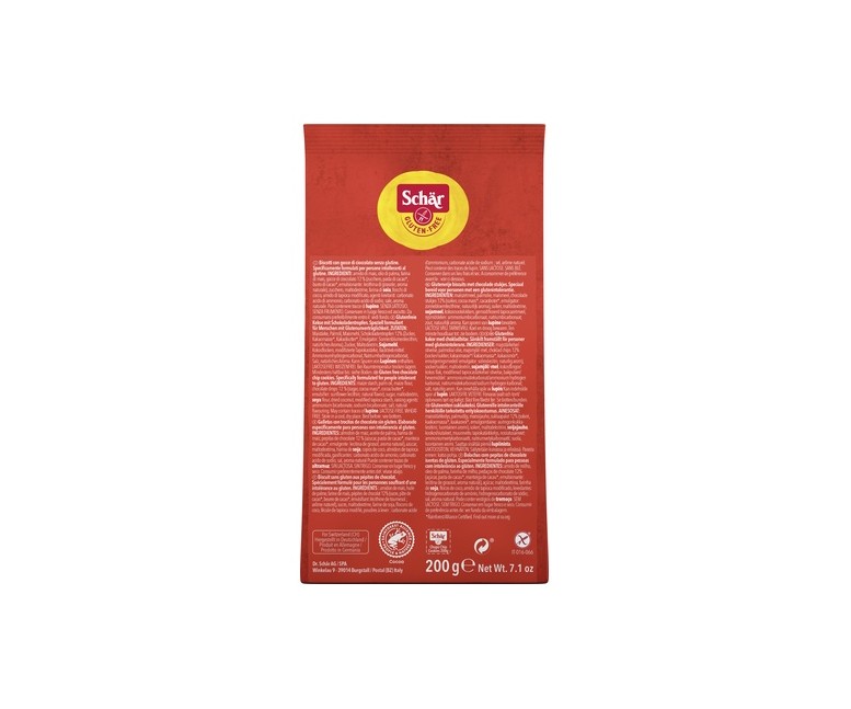Galletas choco chip sin gluten 200 g Schär
