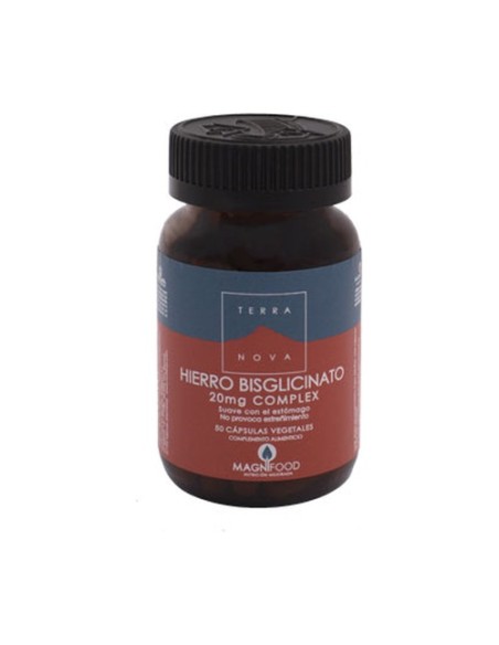 Hierro Bisglicinato 50 cápsulas vegetales de 20mg Terranova