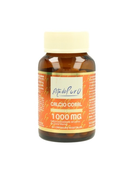Calcio coral 1000 mg 60 cápsulas vegetales de 695mg Estado Puro