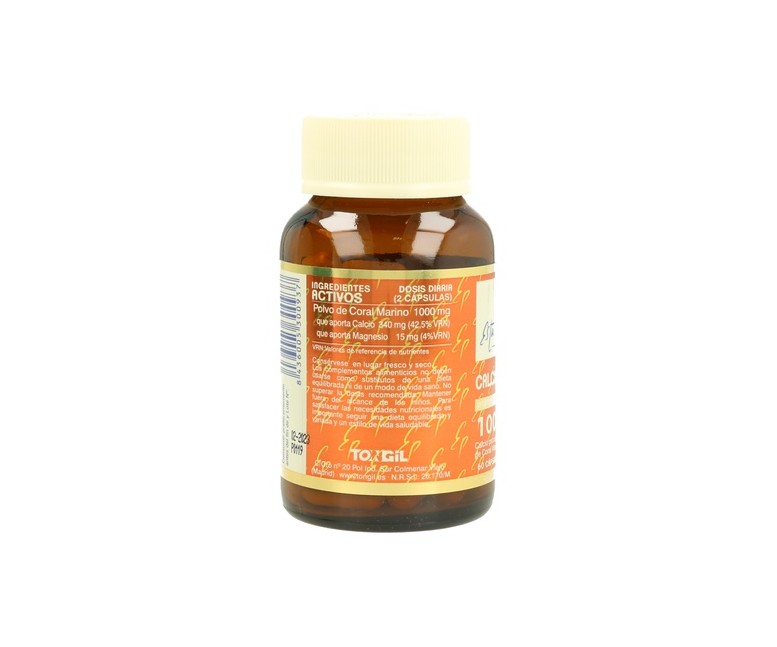 Calcio coral 1000 mg 60 cápsulas vegetales de 695mg Estado Puro