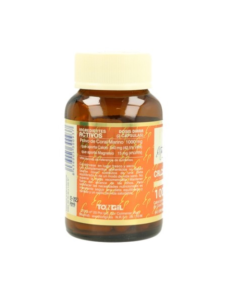 Calcio coral 1000 mg 60 cápsulas vegetales de 695mg Estado Puro