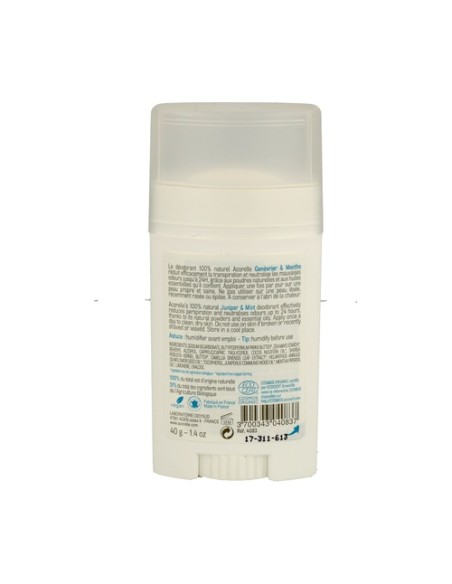 Desodorante bálsamo enebro y menta 40 g Acorelle