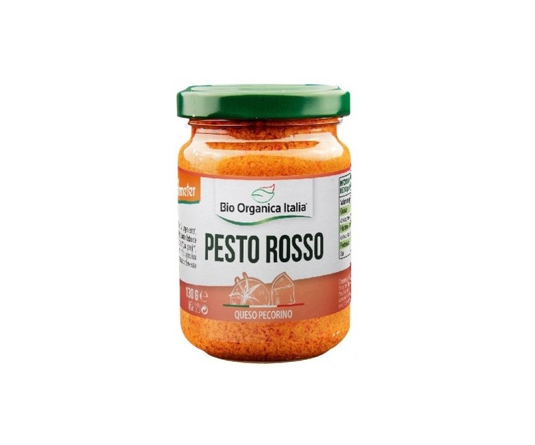 Pesto rosso de tomates secos con pecorino y almendras 130 g Bio Organica Italia