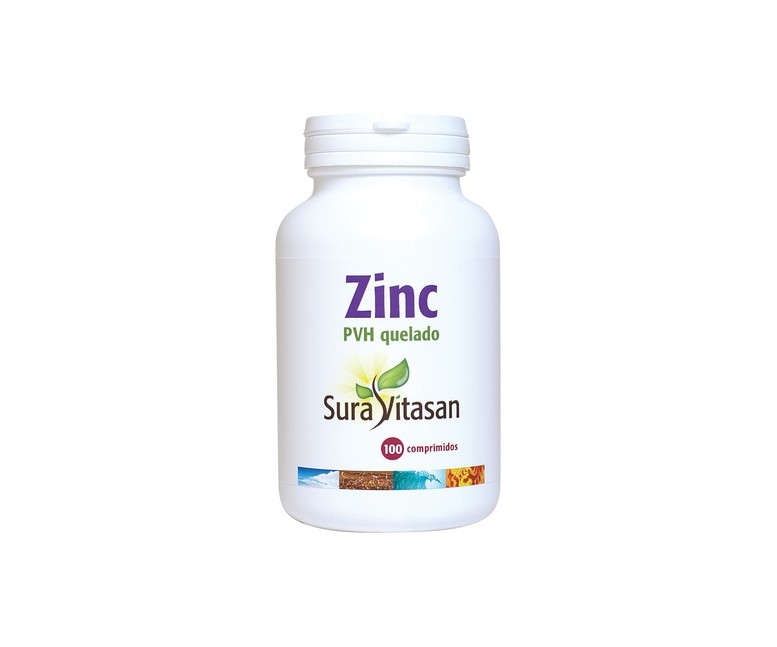 Zinc Pvh Quelado 100 comprimidos de 250 mg Sura Vitasan
