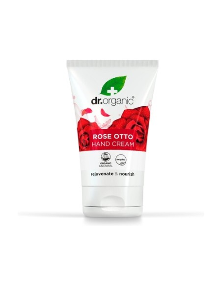 Organic Crema para Manos y Uñas de Rosas 125 ml de crema Dr. Organic