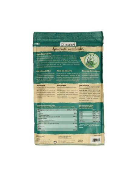 Alga Espirulina Doypack 150 g de polvo Drasanvi