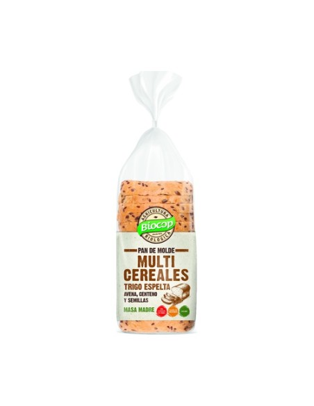 Pan de molde de trigo y espelta multicereales 400 g Biocop