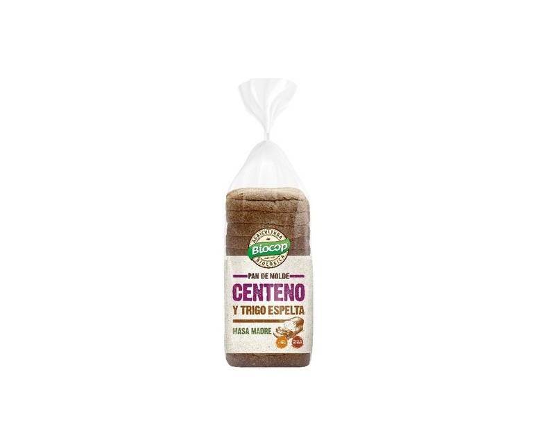 Pan molde centeno y trigo espelta 400 g Biocop