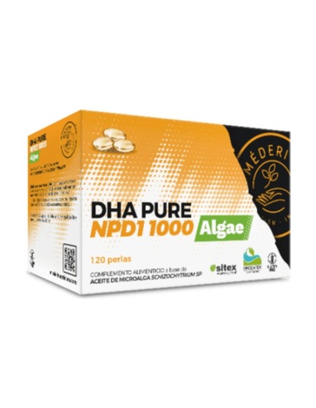 DHA Pure NPD1 1000 Algae 120 perlas de 1530mg Méderi