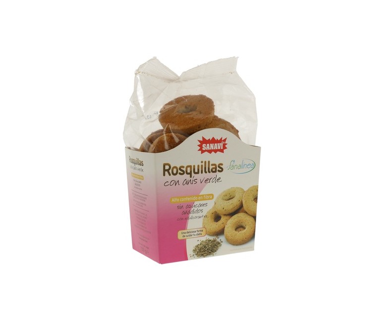 Roscos con Anís Verde sin Azúcar Añadidos - Sanalínea 150 g Sanavi