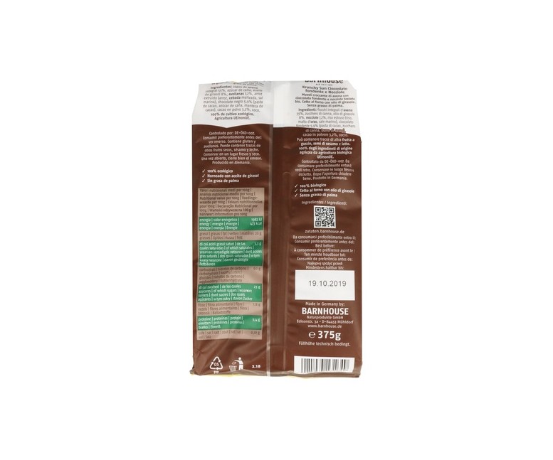 Muesli Krunchy Sun Choco Avellana 375 g Barnhouse