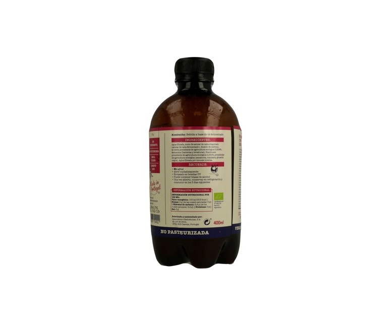Kombucha té frambuesa Bio 400 ml (Frambuesa) Captain Kombucha