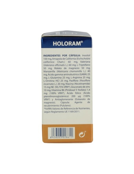 Holoram Dormisol 60 cápsulas Equisalud