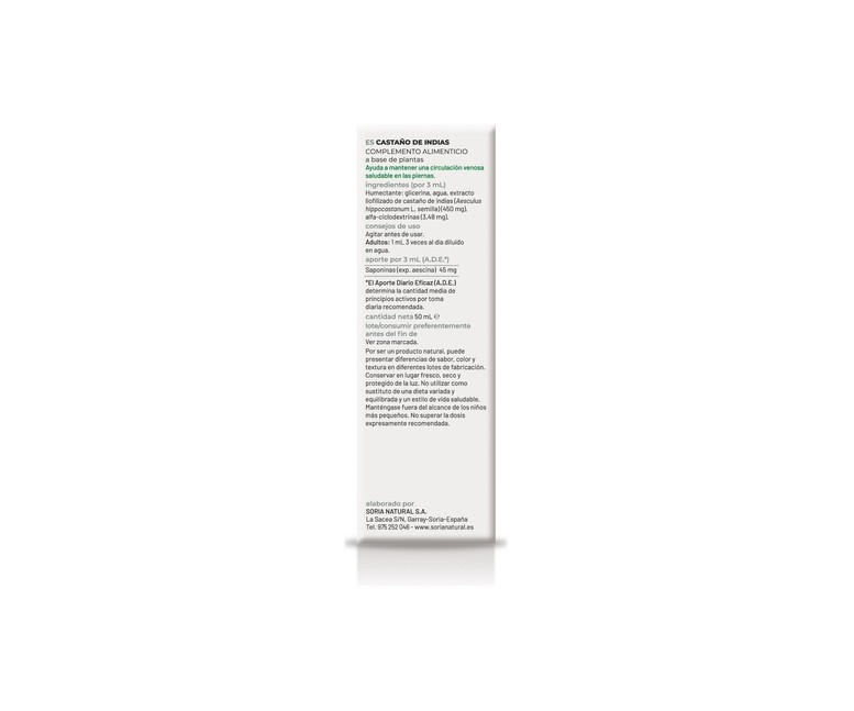 Extracto de Castaño de Indias Fórmula XXI 50 ml Soria Natural