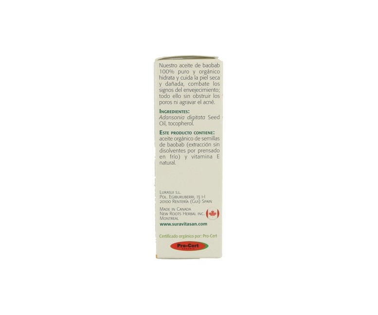 Aceite de Baobab 30 ml Sura Vitasan