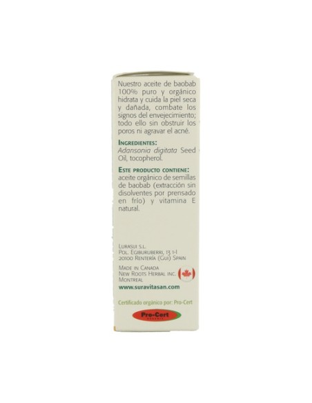 Aceite de Baobab 30 ml Sura Vitasan
