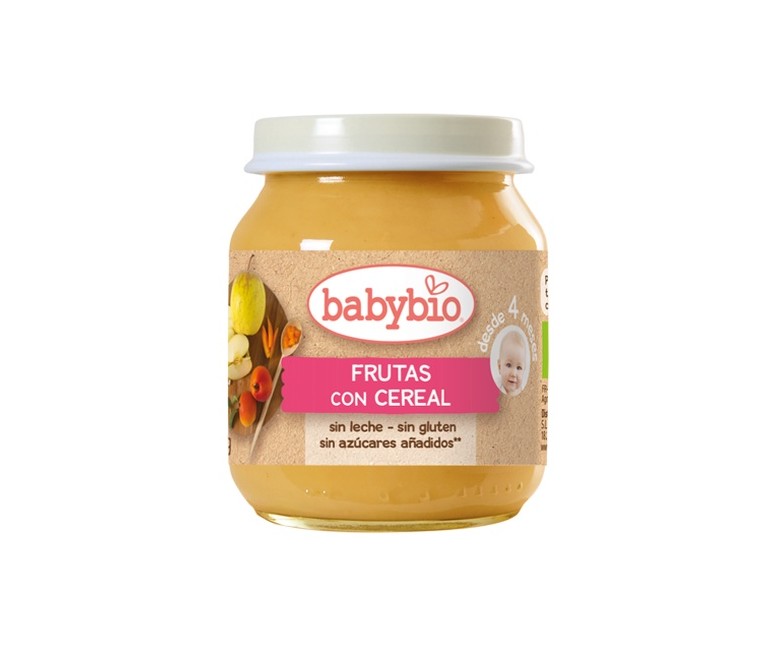 Tarrito frutas con cereales 4m+ 130 g (Frutas) Babybio