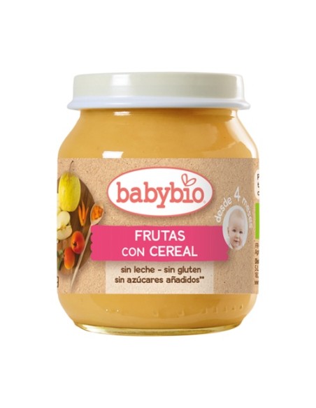 Tarrito frutas con cereales 4m+ 130 g (Frutas) Babybio