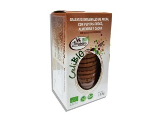 Galleta avena choco almendra celibio marrón