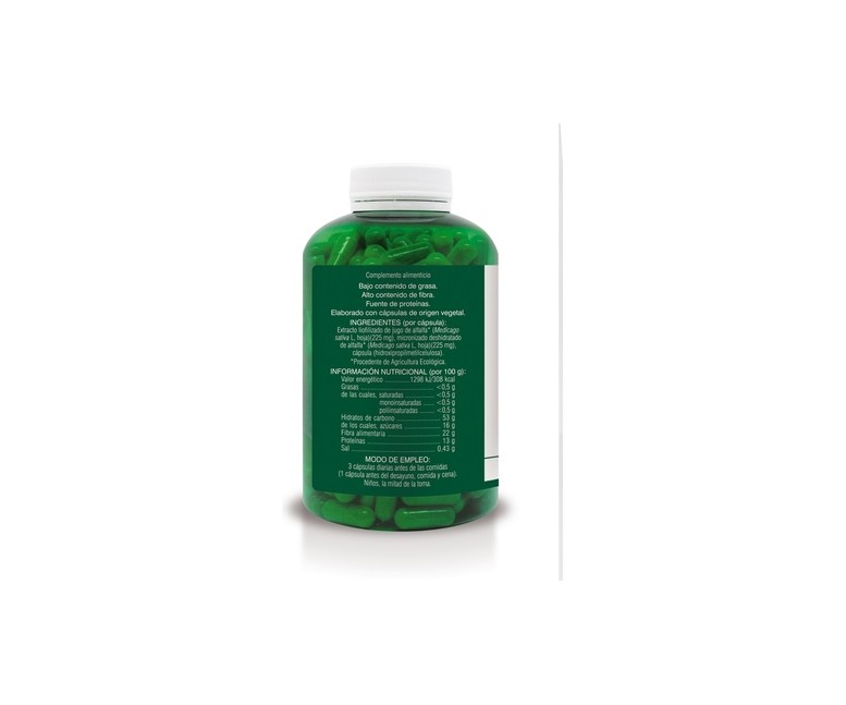 Verde de Alfalfa Bio 240 cápsulas vegetales de 630 mg Soria Natural