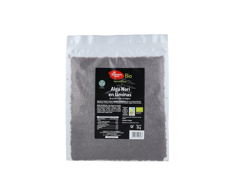 Alga nori en láminas Bio 25 g El Granero Integral