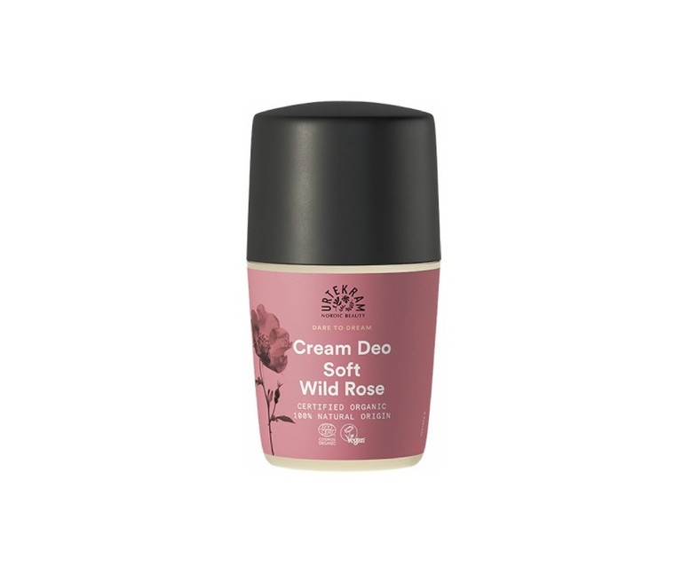 Desodorante roll-on soft wild rose 50 ml Urtekram