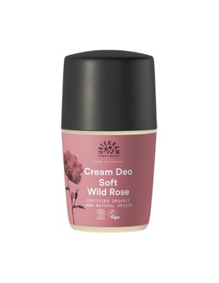 Desodorante roll-on soft wild rose 50 ml Urtekram